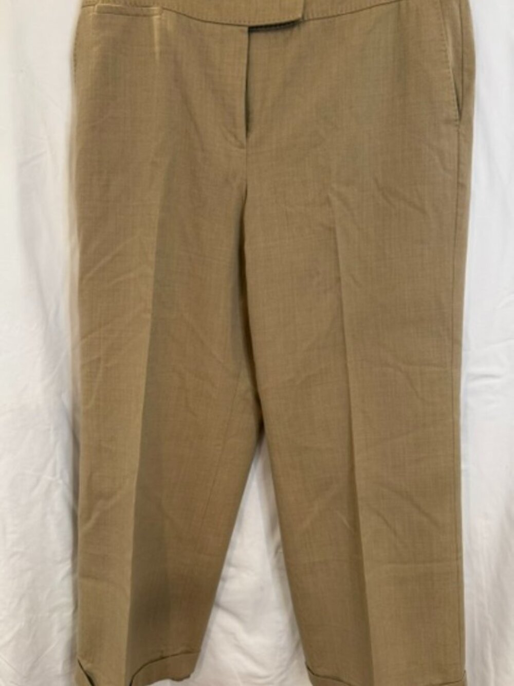 Women's Talbots Wool Cuffed Trousers Flat Front 12 Petite